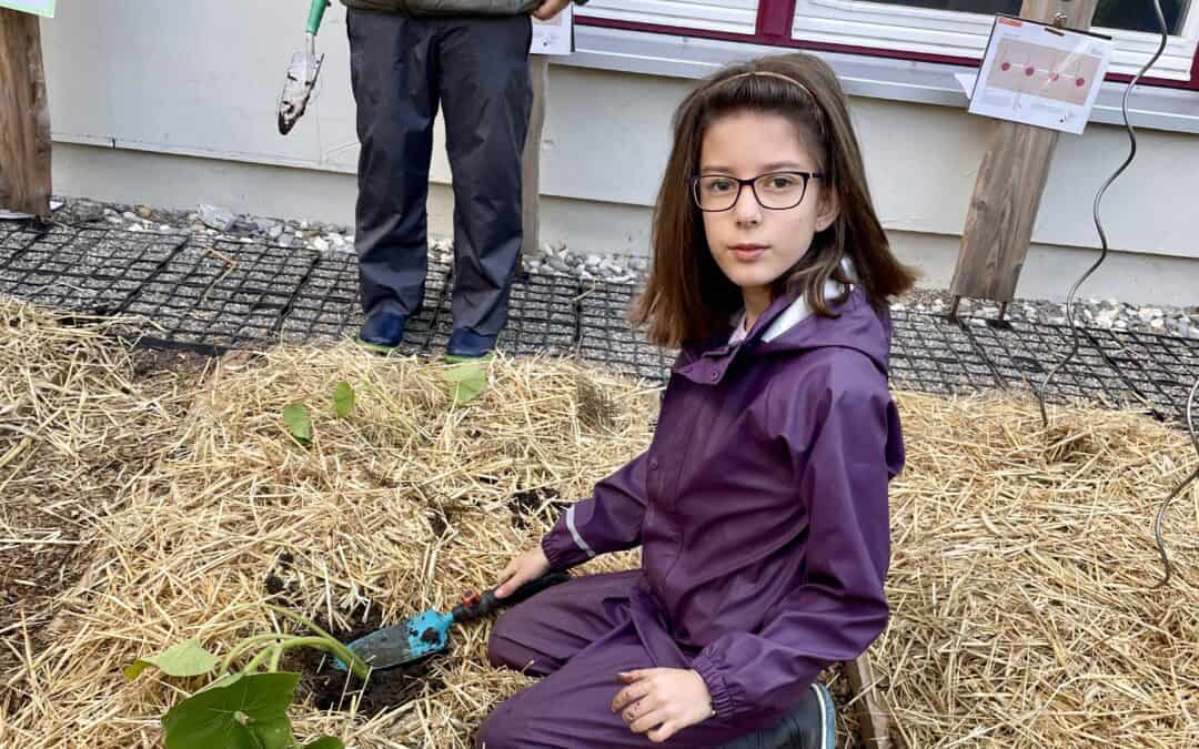Schulgarten erlebt zweite Pflanzung unter Anleitung von AckerCoach Lea Löckle